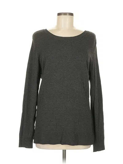 Pre-owned Alfani Long Sleeve Top Gray Boatneck Tops