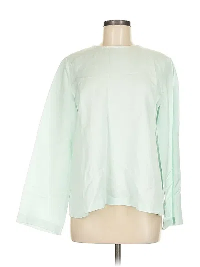 Pre-owned Alfani Long Sleeve Top Green Crew Neck Tops