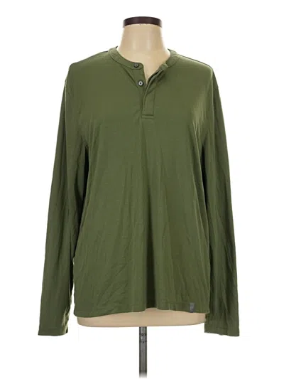 Pre-owned Alfani Long Sleeve Top Green Crew Neck Tops