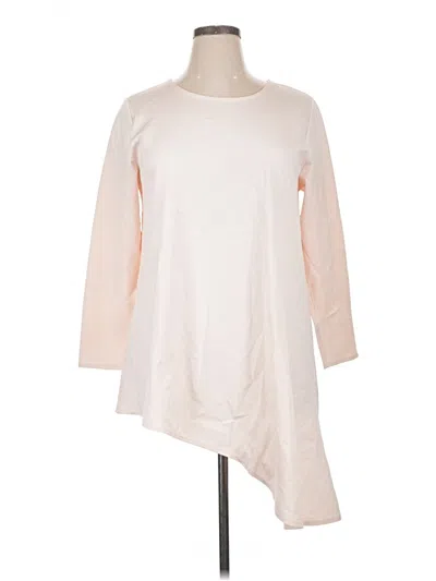 Pre-owned Alfani Long Sleeve Top Ivory One Shoulder Neckline Tops