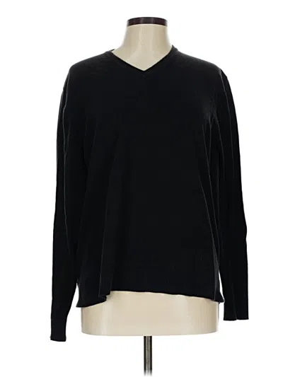 Pre-owned Alfani Long Sleeve T-shirt In Black