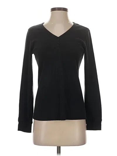 Pre-owned Alfani Long Sleeve T-shirt In Black
