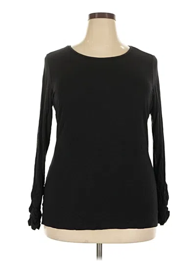 Pre-owned Alfani Long Sleeve T-shirt In Black