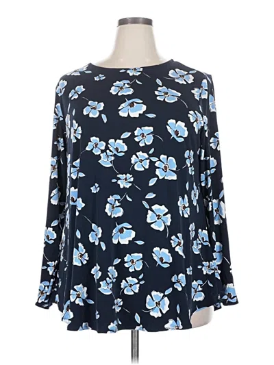 Pre-owned Alfani Long Sleeve T-shirt In Blue