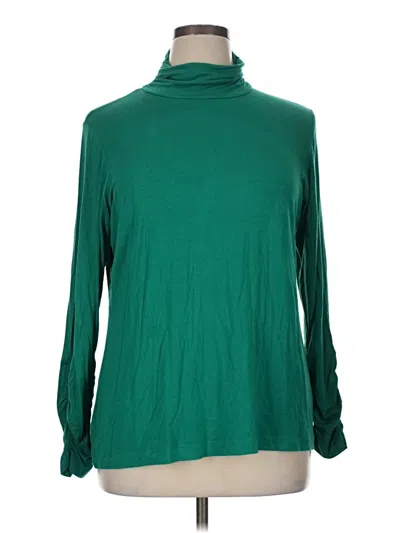 Pre-owned Alfani Long Sleeve Turtleneck In Green