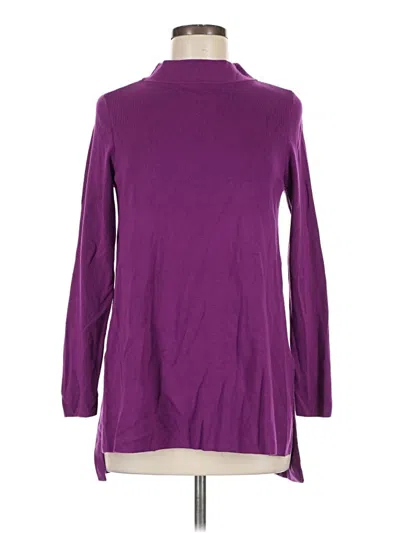 Pre-owned Alfani Long Sleeve Turtleneck In Purple