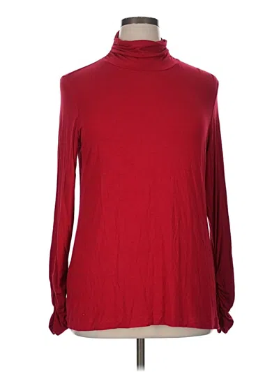 Pre-owned Alfani Long Sleeve Turtleneck In Red
