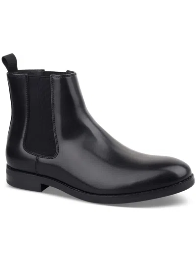 ALFANI LUKA 2 MENS FAUX LEATHER ROUND TOE CHELSEA BOOTS