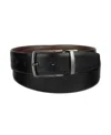 Alfani Men's Feathered Edge Dress Belt, Macy's Exclusive In Black