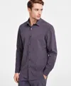 Alfani Men's Air Flow Shirt, Exclusively At Macy's In Ebony Grey
