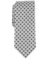 Alfani Men's Alene Slim Geometric Print Tie, Exclusively At Macy's In White
