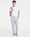 Alfani Men's Alfatech Drawstring Pants, Exclusively At Macy's In Casual Grey Heather