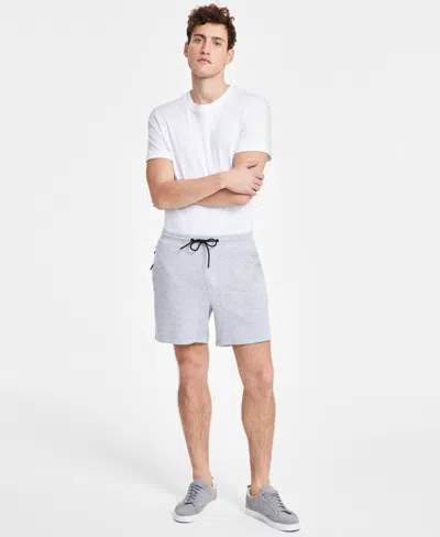 Alfani Men's Alfatech Drawstring Shorts, Exclusively At Macy's In Casual Grey Heather