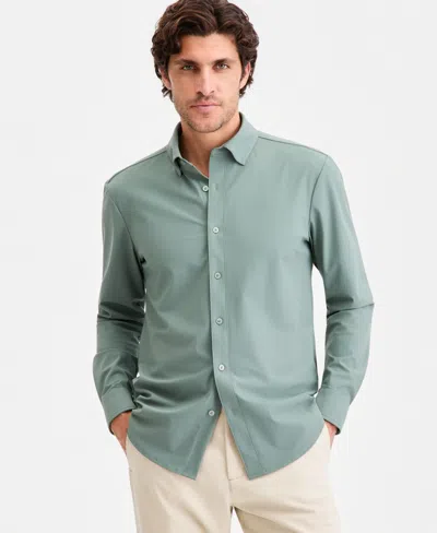 Alfani Men's Alfatech Everyday Shirt, Macy's Exclusive In Green