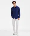 Alfani Men's Alfatech Everyday Shirt, Macy's Exclusive In Blue
