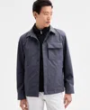 Alfani Men's Alfatech Modular Snap-front Sport Shirt Jacket, Macy's Exclusive In Gray
