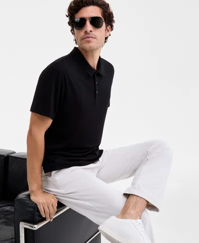 Alfani Men's Alfatech Polo Shirt, Macy's Exclusive In Black
