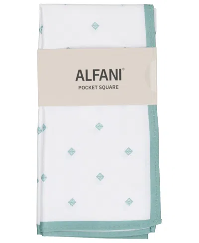 Alfani Men's Alvar Geometric Pattern Pocket Square, Macy's Exclusive In Blue