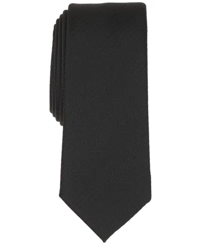 Alfani Men's Atlas Chevron Solid Slim Tie In Black