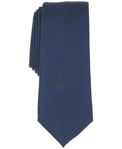 Alfani Men's Atlas Chevron Solid Slim Tie In Navy