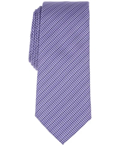 Alfani Men's Balaton Textured Stripe Tie, Exclusively At Macy's In Purple