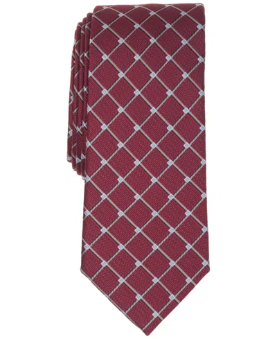 Alfani Men's Banks Geometric Pattern Slim Tie, Macy's Exclusive In Green