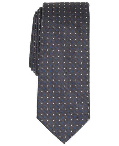 Alfani Men's Barron Dotted Slim Tie, Macy's Exclusive In Gray