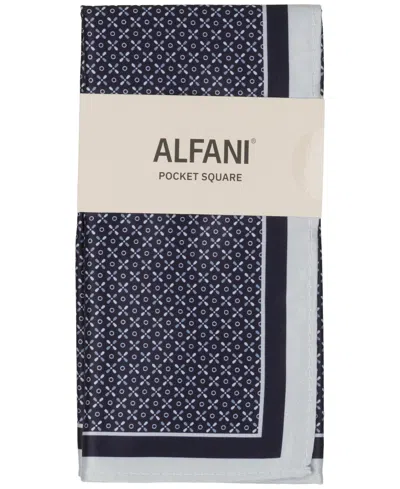 Alfani Men's Base Neat Pocket Square, Macy's Exclusive In Blue