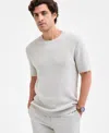 Alfani Men's Basketweave Sweater T-shirt, Macy's Exclusive In Gray