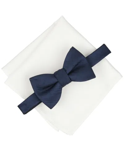 Alfani Men's Beasley Plaid Bow Tie Set, Macy's Exclusive In Blue
