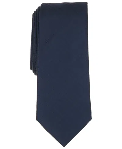 Alfani Men's Beasley Plaid Pattern Tie, Macy's Exclusive In Blue