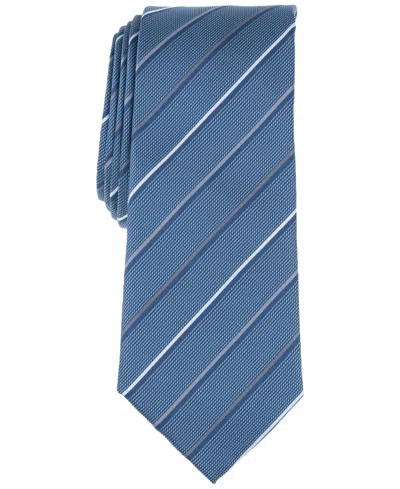 Alfani Men's Belwood Slim Stripe Tie, Created For Macy's In Blue