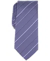 Alfani Men's Belwood Slim Stripe Tie, Created For Macy's In Lavender
