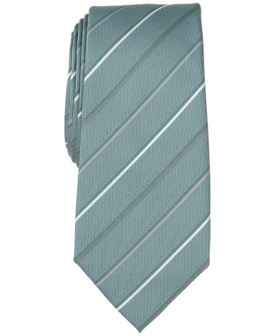 Alfani Men's Belwood Slim Stripe Tie, Created For Macy's In Mint
