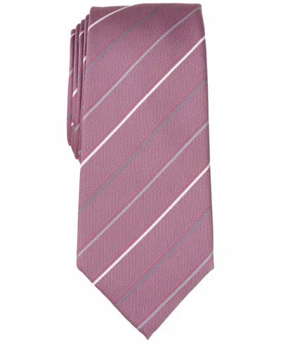 Alfani Men's Belwood Slim Stripe Tie In Pink