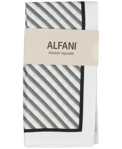 Alfani Men's Borel Striped Pocket Square, Macy's Exclusive In Multi