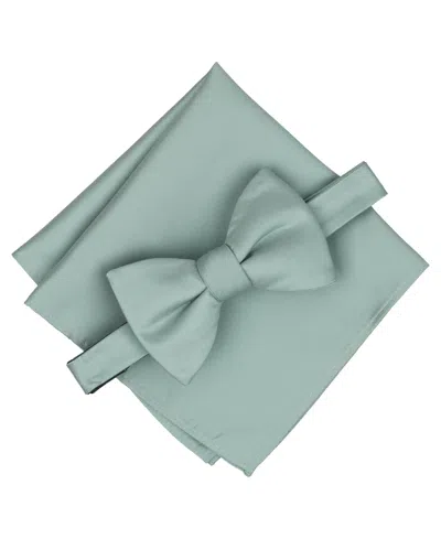 Alfani Men's Braden Solid Bow Tie & Pocket Square, 2-piece Set, Macy's Exclusive In Green