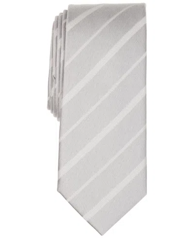 Alfani Men's Braden Stripe Tie, Macy's Exclusive In Gray
