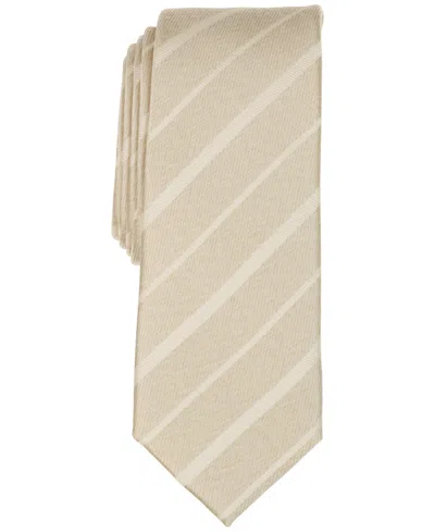 Alfani Men's Braden Stripe Tie, Macy's Exclusive In Neutral