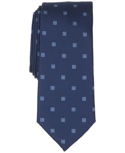 Alfani Men's Brixton Neat Slim Tie In Navy