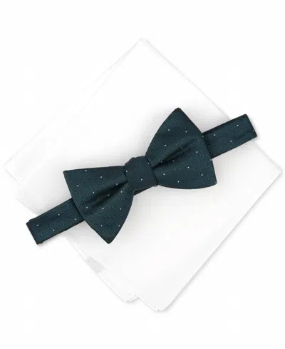 Alfani Men's Brookes Dot-pattern Bow Tie In Hunter Green
