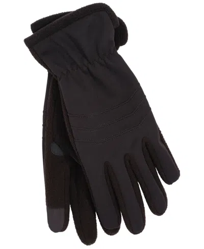 Alfani Men's Brushed Back Fleece Gloves, Macy's Exclusive In Black,brown