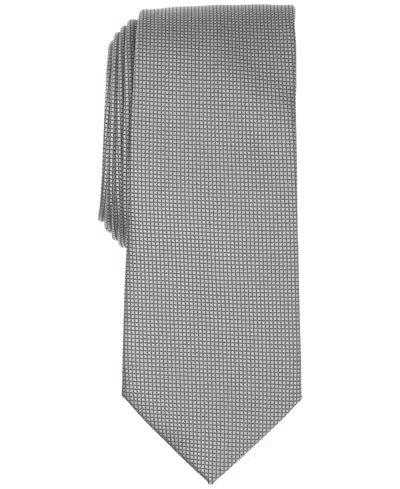 Alfani Men's Burnel Micro Check Slim Tie, Macy's Exclusive In Gold