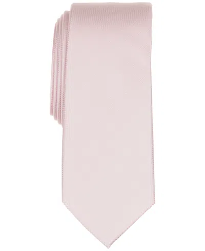 Alfani Men's Burnel Micro Check Slim Tie, Macy's Exclusive In Pink