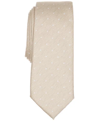 Alfani Men's Carson Dot Pattern Tie, Macy's Exclusive In Neutral