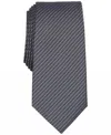 Alfani Men's Chauncey Stripe Tie In Gray In Gray