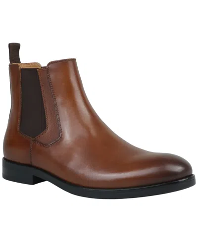 Alfani Men's Chelsea Leather Boots In Brown