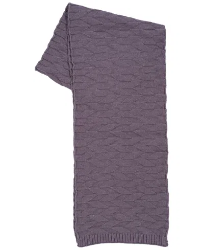 Alfani Men's Chevron Knit Ribbed-hem Scarf In Purple