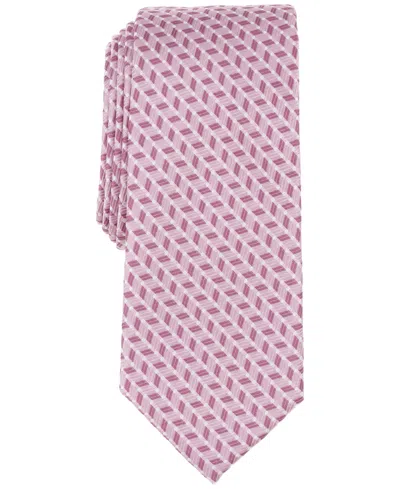 Alfani Men's Chrissie Geo-pattern Tie, Exclusively At Macy's In Pink