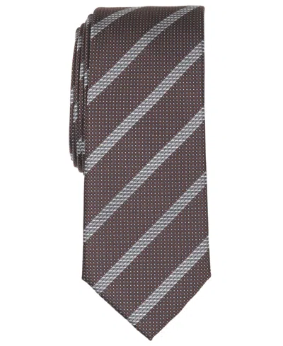 Alfani Men's Clyde Stripe Tie In Brown